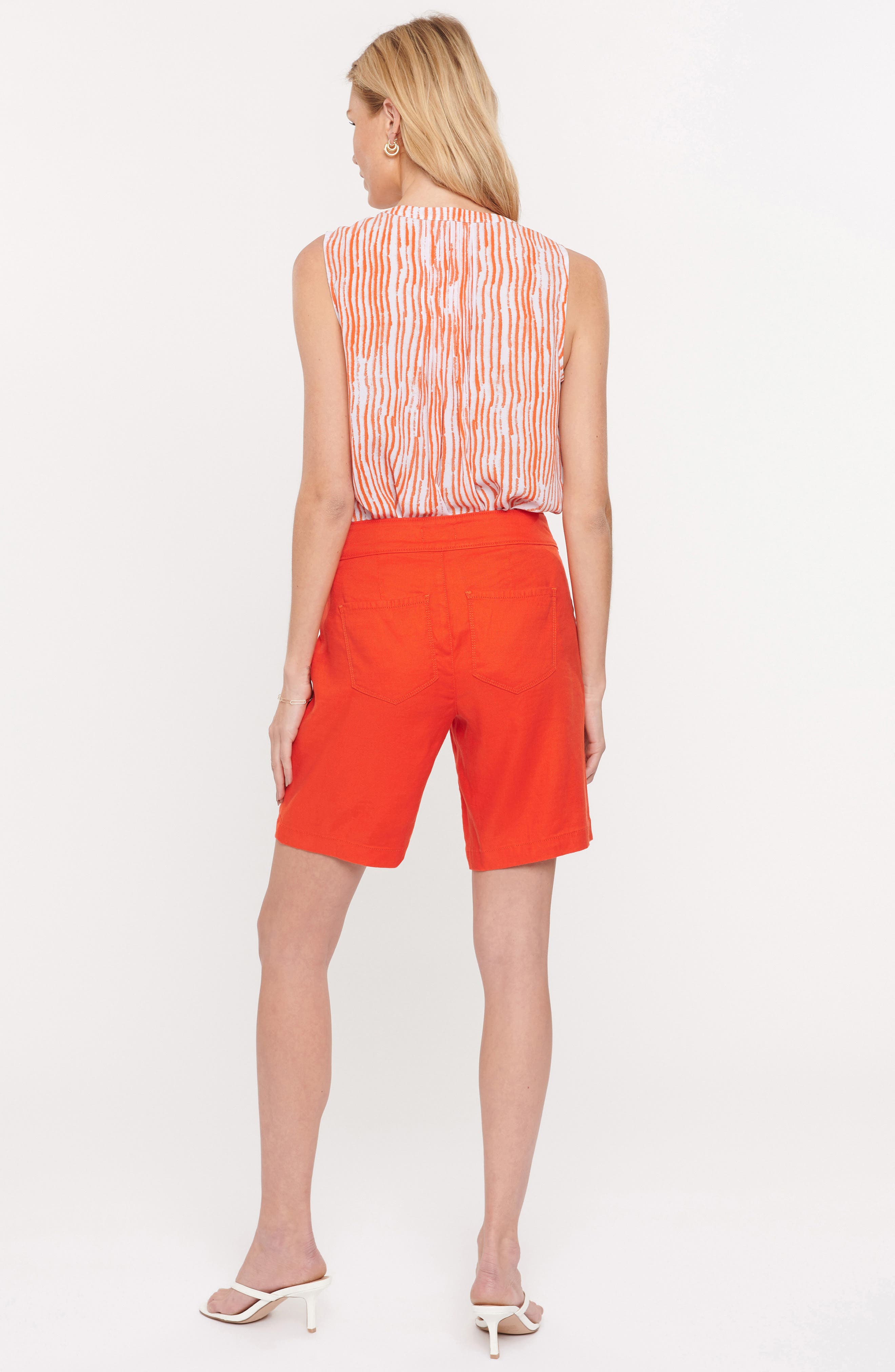 NYDJ Modern Linen Blend Bermuda Shorts 