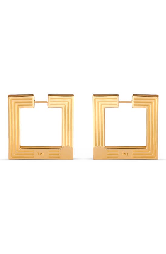 Ivi Los Angeles Large Aurelia Hoop Earrings In Yellow Gold