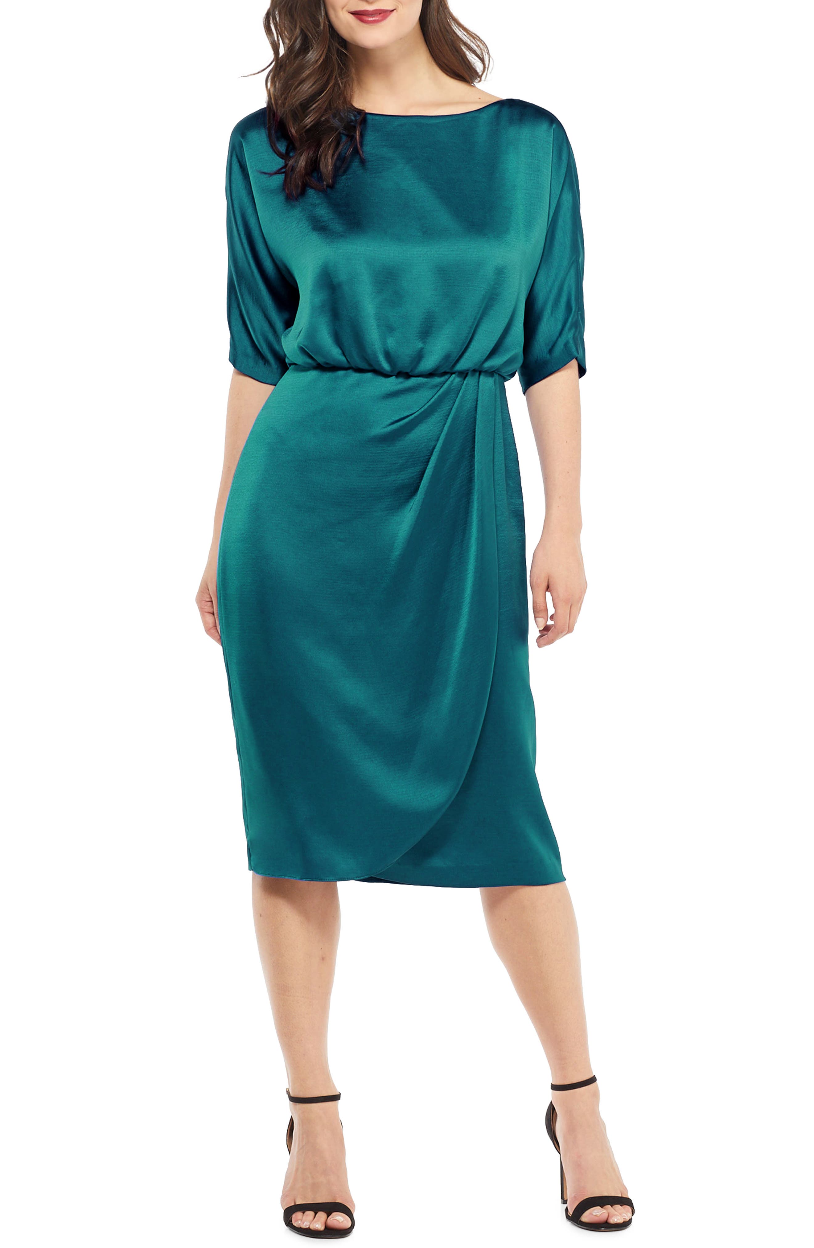 Maggy London Draped Blouson Dress