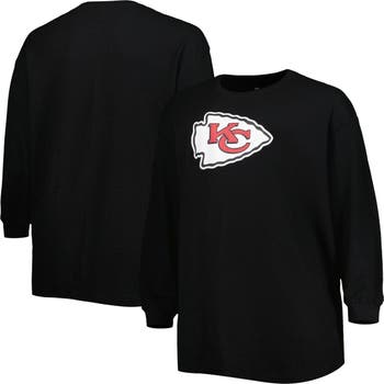 Men's Black Kansas City Chiefs Big & Tall Waffle-Knit Thermal Long Sleeve  T-Shirt