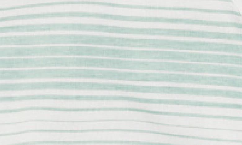 Under The Nile Babies' 2-piece Stripe Organic Cotton Footie & Bunny Lovey Toy Set In Sea Breeze