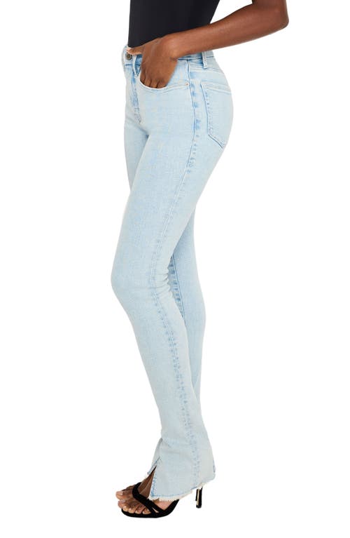 Shop Good American Good Legs Split Hem Skinny Jeans In Indigo686