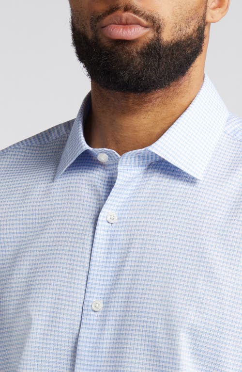 SCOTT BARBER SCOTT BARBER DOBBY MICRO PATTERN BUTTON-UP SHIRT