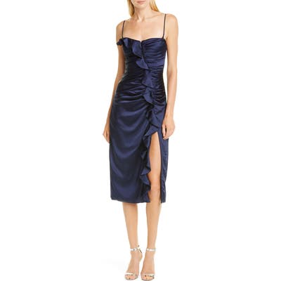 Jonathan Simkhai Ruffle Bustier Dress, Blue