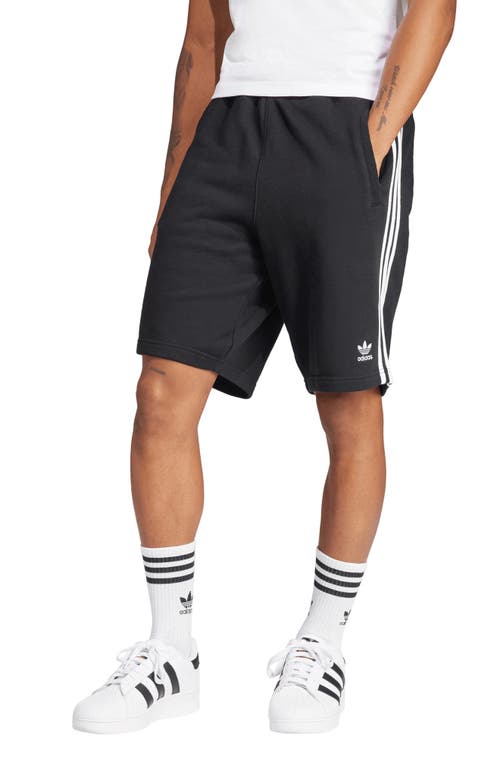 adidas Adicolor 3-Stripes Cotton French Terry Shorts in Black at Nordstrom, Size Xx-Large