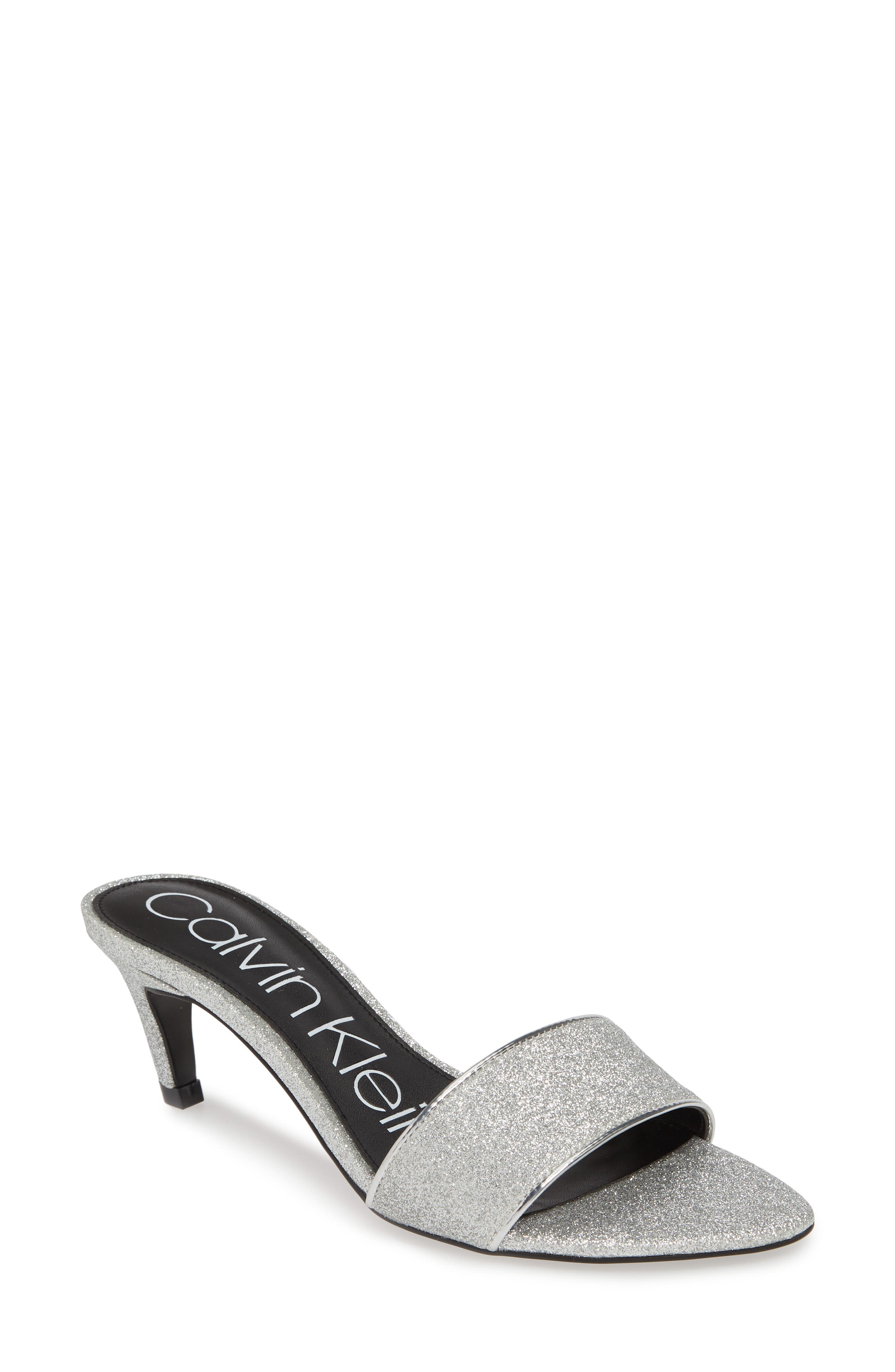 Calvin Klein Gallia Slide Sandal- Metallic