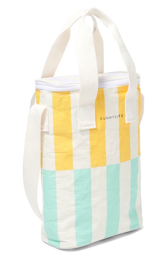 Shop Sunnylife Rio Sun Drinks Cooler Bag In White Multi
