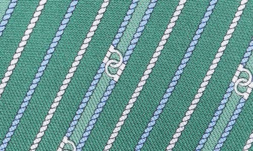 Shop Ferragamo Treccia Silk Tie In Verde