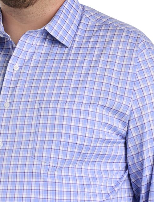 Synrgy By Dxl Plaid Dress Shirt In Blue