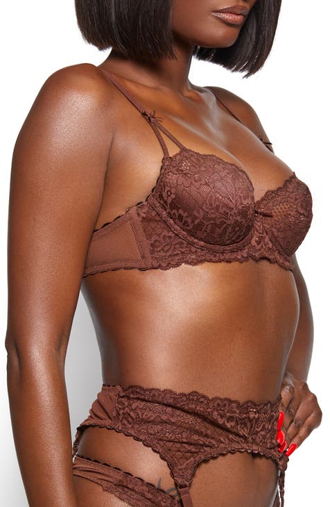 All.You.LIVELY Women's Busty Palm Lace Bralette - Burnt Orange 2 1