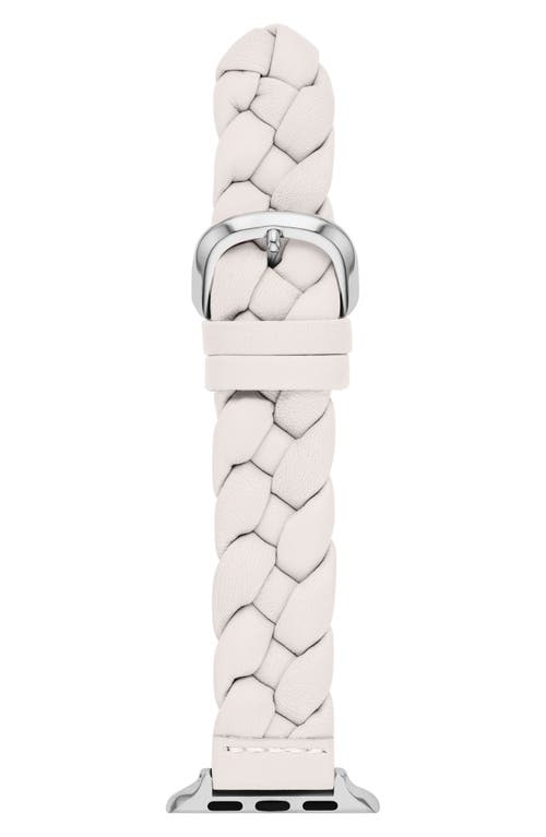 Kate Spade New York Braided Leather Strap For Apple Watch, 38-42mm In White