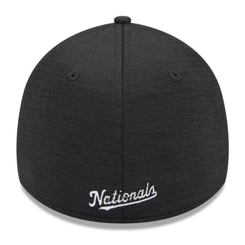 Shop New Era Black Washington Nationals 2024 Clubhouse 39thirty Flex Fit Hat
