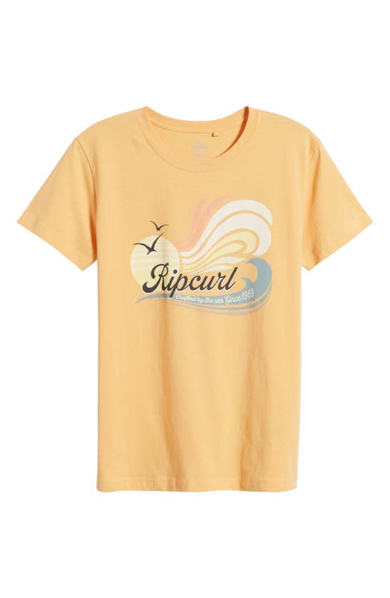Shop Rip Curl Sun Wave Graphic T-shirt In Orange