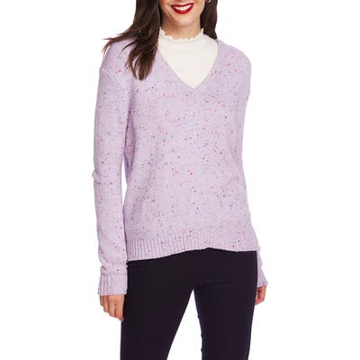Court & Rowe Nep Flecked V-Neck Sweater, Purple