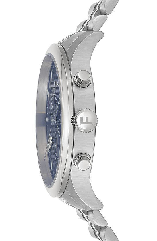 Shop Ferragamo Duo Chronograph Bracelet Watch, 42mm In Stainless Steel