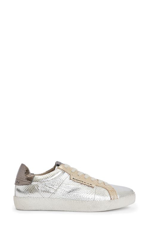 Shop Allsaints Sheer Low Top Sneaker In Silver/gold