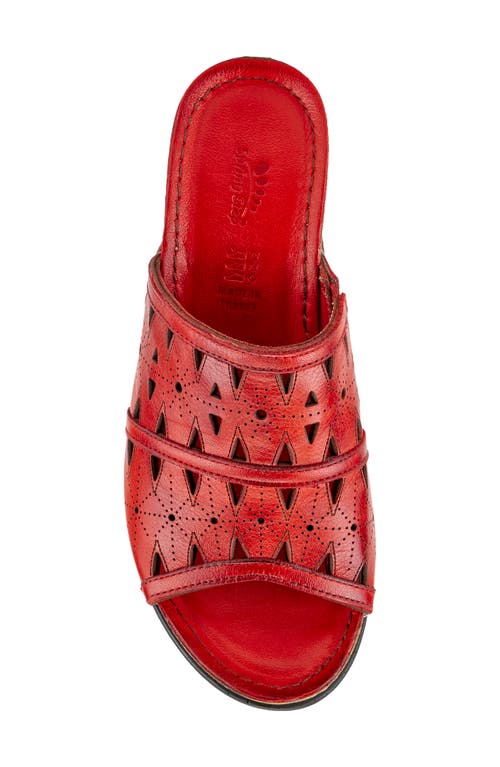 Shop Spring Step Fusa Wedge Sandal In Red