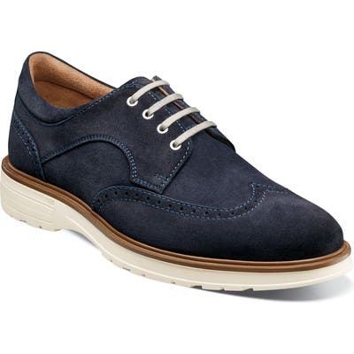 Florsheim Astor Wingtip Derby, EEE - Blue