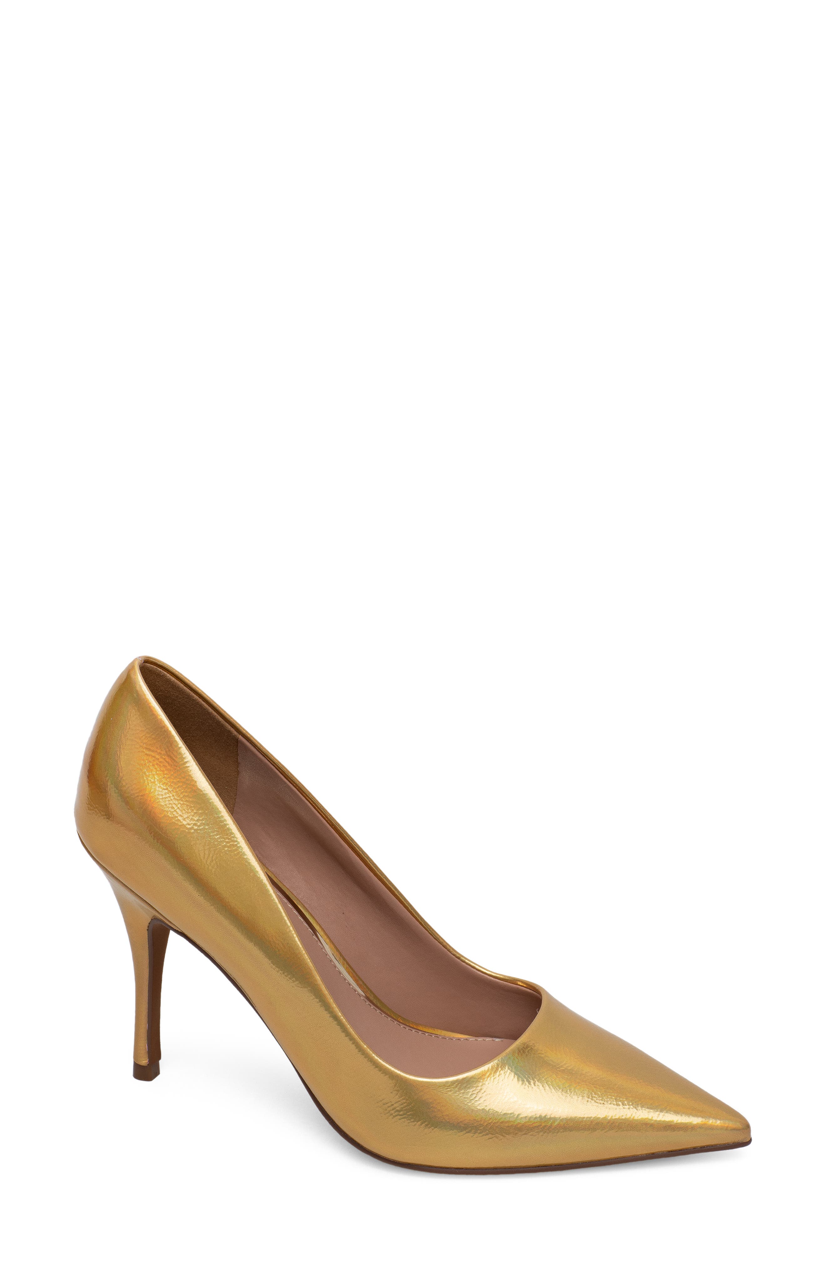 Linea Paolo Payton Pointy Toe Pump in Gold