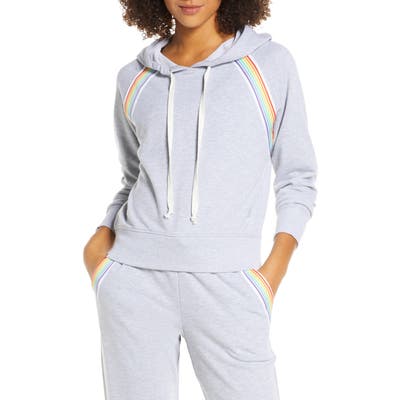 Soul By Soulcycle Rainbow Inset Hoodie, Grey