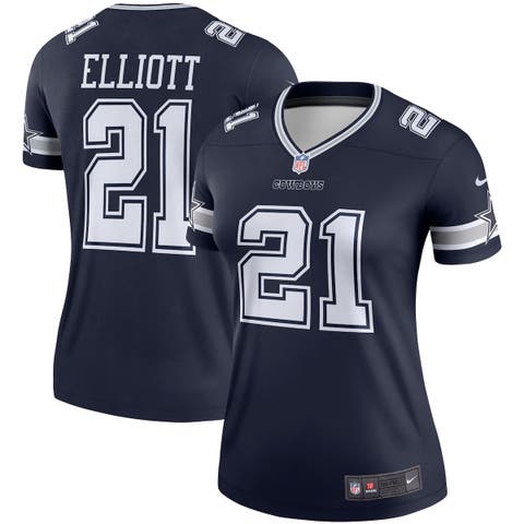 Men's Majestic Ezekiel Elliott Navy Dallas Cowboys Big & Tall Player Fleece  Name & Number Full-Zip Hoodie