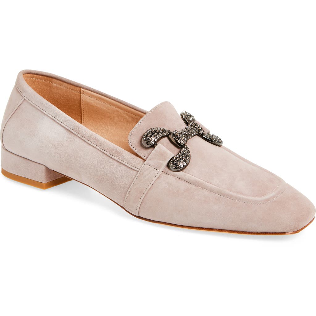 KOKO + PALENKI Sage Square Toe Loafer in Taupe Suede