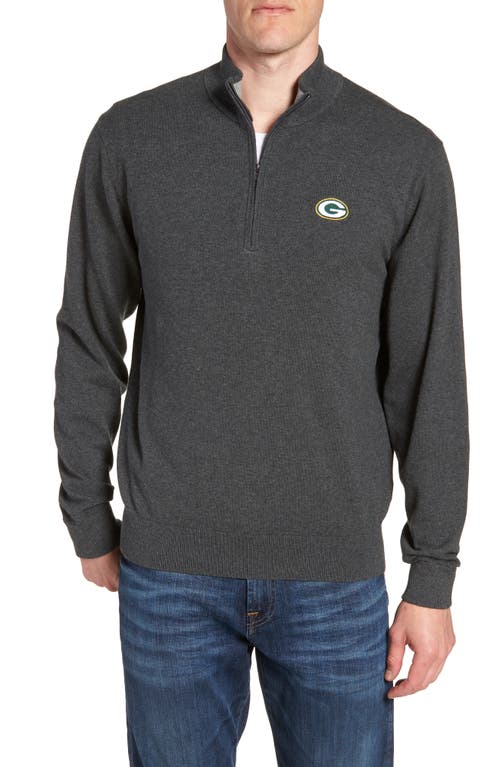 Cutter & Buck Green Bay Packers - Lakemont Regular Fit Quarter Zip Sweater Charcoal Heather at Nordstrom,