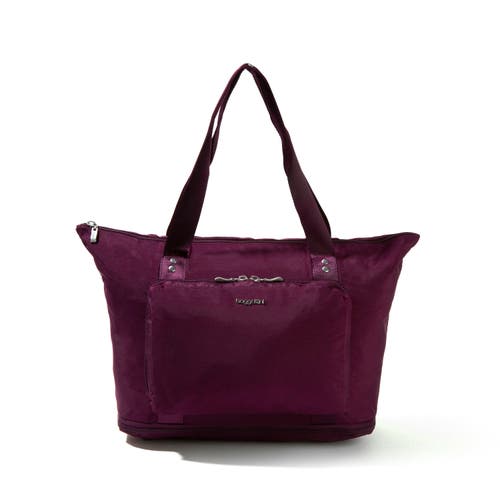 Baggallini Carryall Expandable Packable Tote In Purple