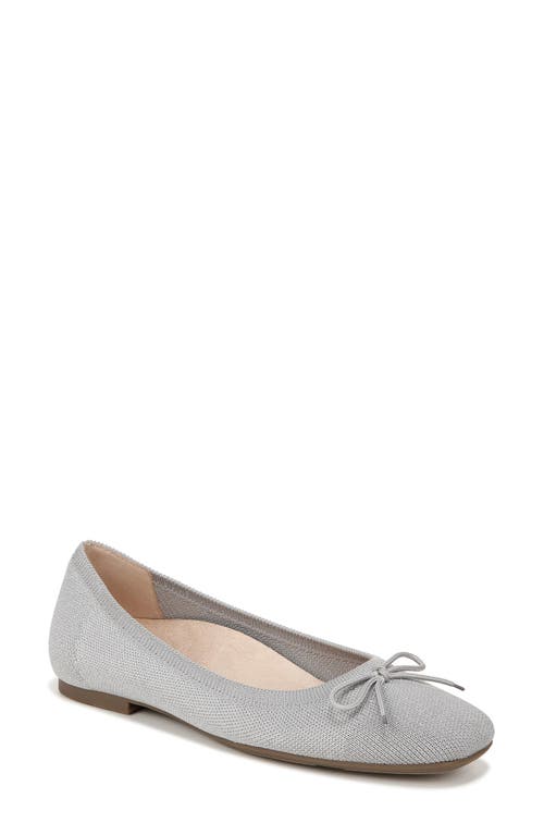 Klara Knit Ballet Flat in Light Grey/Silver