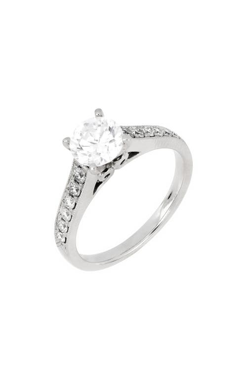 Bony Levy Milgrain Edge Engagement Ring Setting in White Gold at Nordstrom, Size 6.5