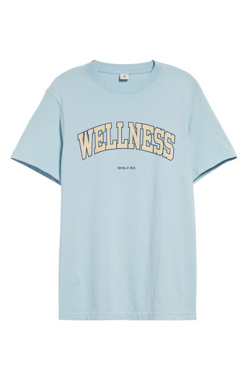 Shop Sporty And Rich Sporty & Rich Wellness Ivy Cotton Graphic T-shirt In China Blue