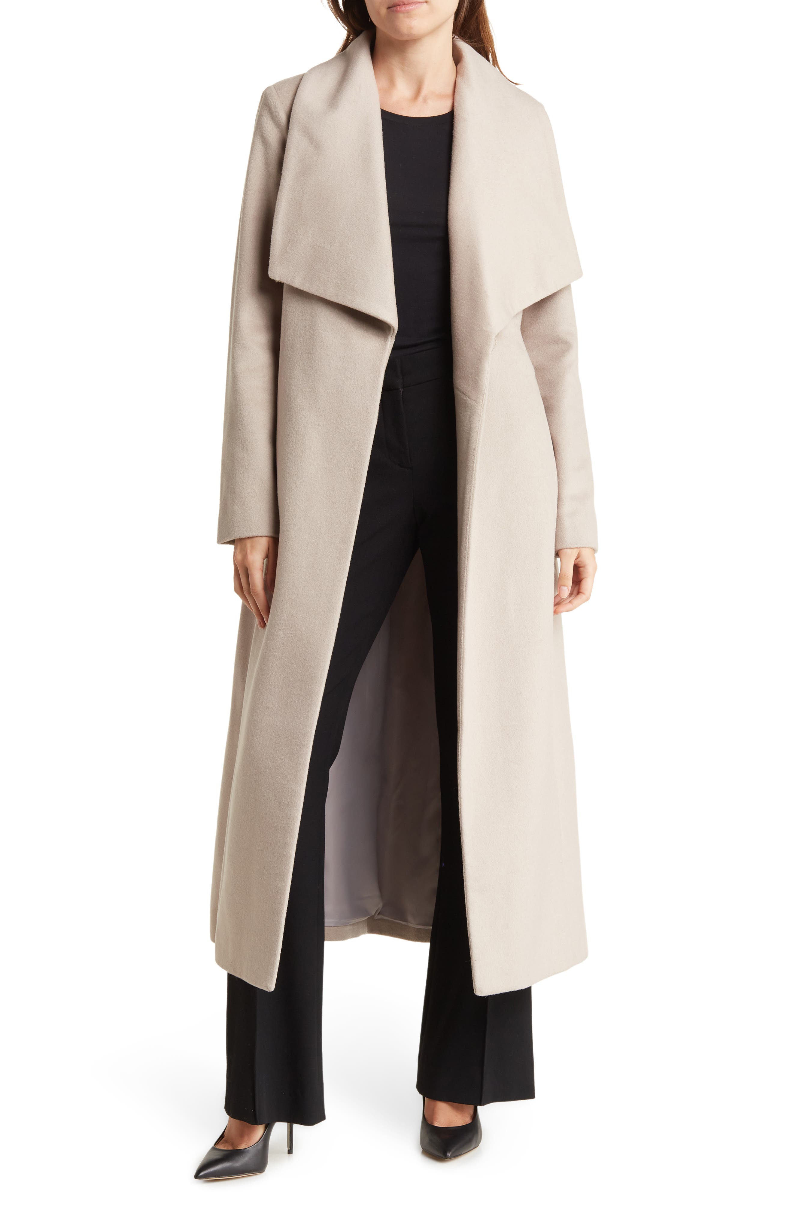 comfort fit synthetic wool coat