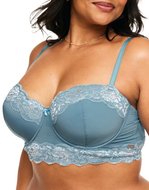 Adore Me Mavis Contour Balconette Bra In Floral Blue
