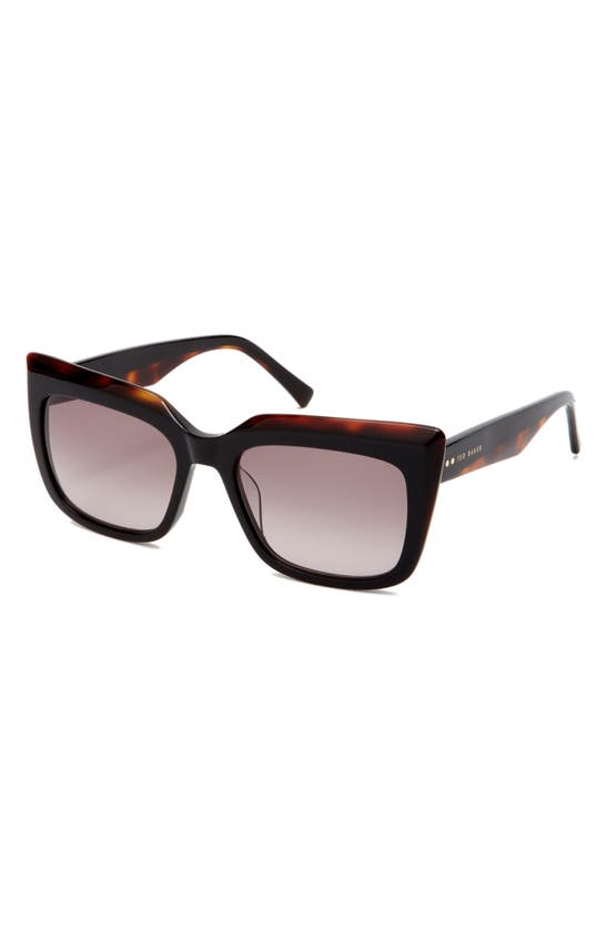 Shop Ted Baker 55mm Polarized Cat Eye Sunglasses In Black