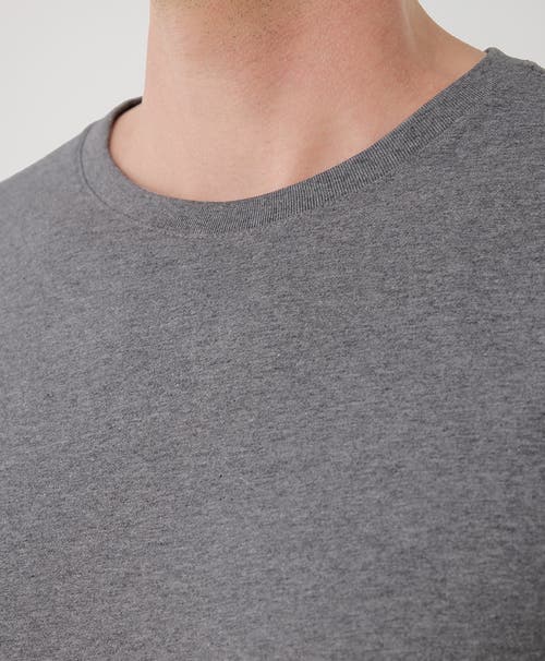 Pact Organic Softspun Long Sleeve Tee In Medium Grey Heather