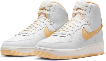 Nike Air Force 1 High LV8 Tan Brown Shoes Casual Big Kids Size 6 Womens 7.5
