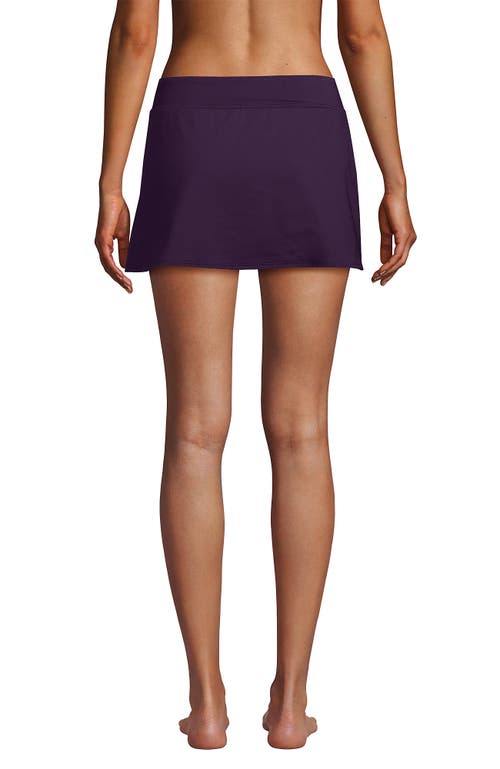 Shop Lands' End Tummy Control Skirt Swim Bottoms In Blackberry