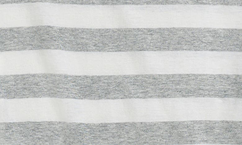 Shop Brooks Brothers Stripe Linen & Cotton T-shirt In Gray/ White