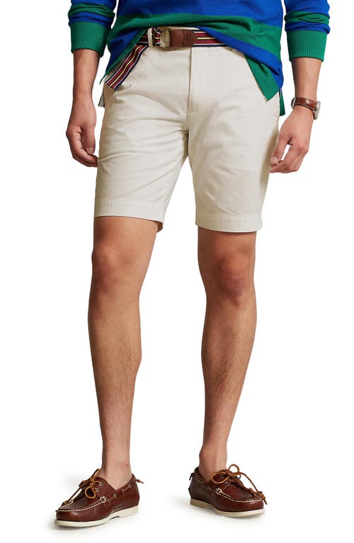 Polo Ralph Lauren Military Flat Front Stretch Cotton Chino Shorts in Classic Stone at Nordstrom, Size 34