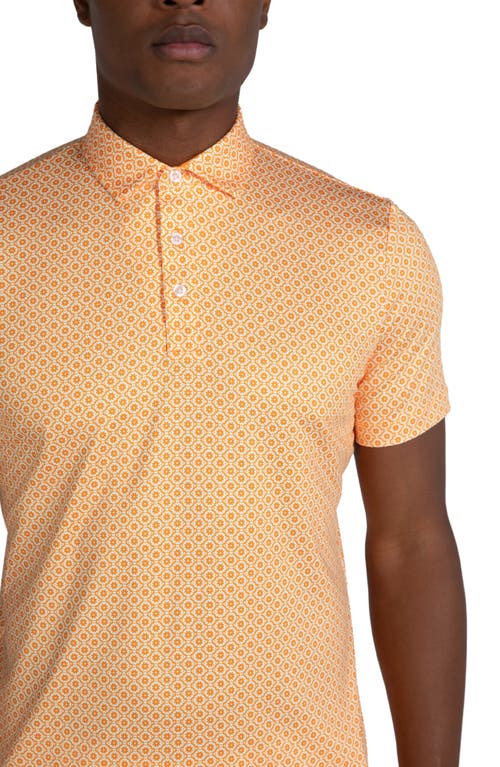 Shop Redvanly Harrow Performance Golf Polo In Tangelo