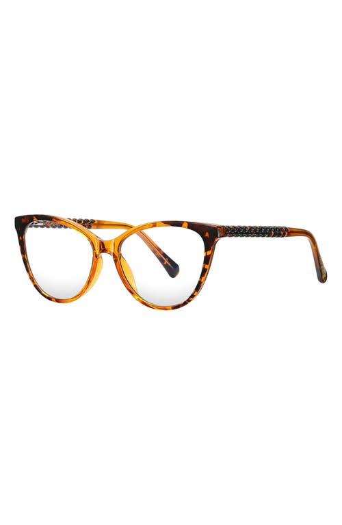 Fifth & Ninth Vera 56mm Cat Eye Blue Light Blocking Glasses In Torte/clear