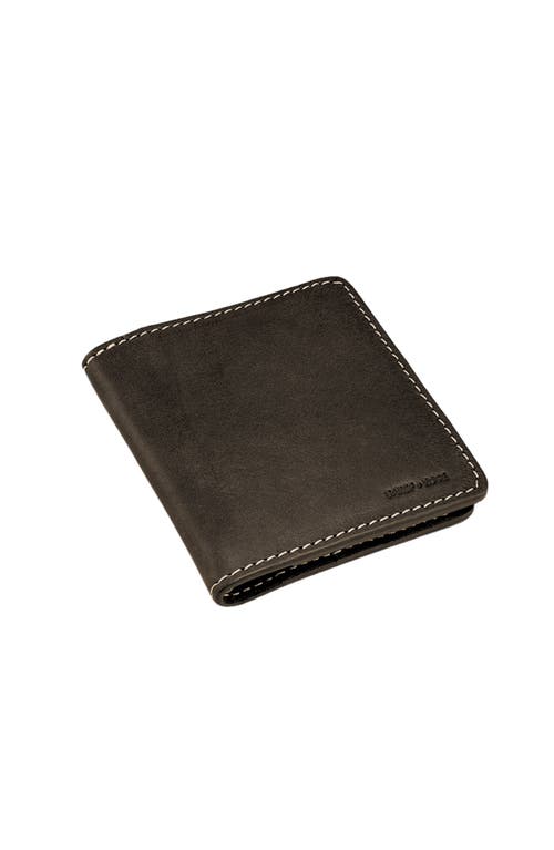 Sarep + Rose Bifold Wallet With Money Clip In Black Mahogany