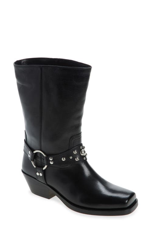 Shop Isabel Marant Antya Studded Biker Boot In Black