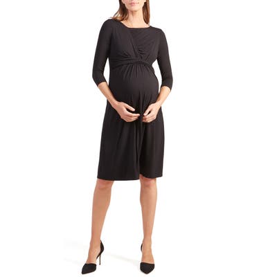 Ingrid & Isabel Maternity Fit & Flare Dress, Black