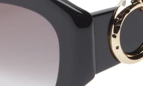 Shop Cartier 53mm Gradient Butterfly Sunglasses In Black