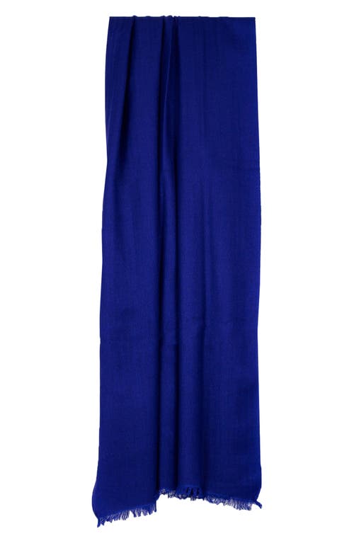 Saachi Cashmere Silk Eyelash Fringe Scarf In Blue