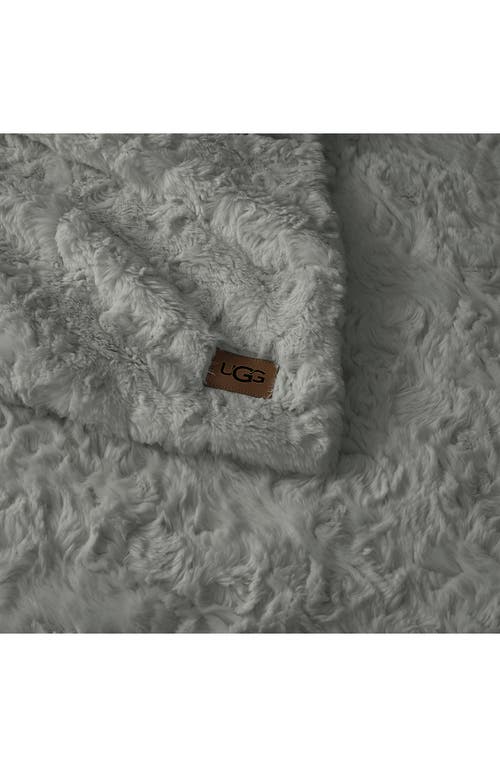 Ugg(r) Adalee Faux Fur Throw Blanket In Seal