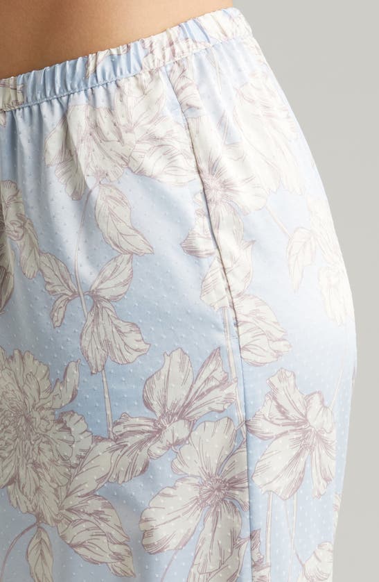 Shop Nordstrom Dobby Satin Pajamas In Blue Feather Henriette Floral