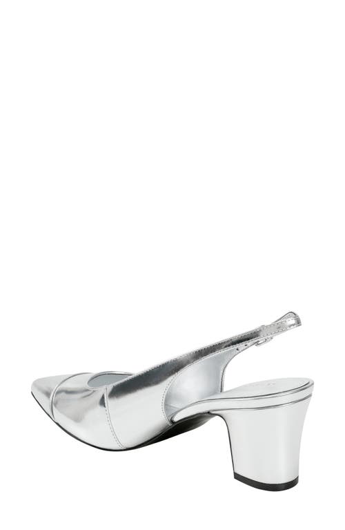 Shop Marc Fisher Ltd Blakeley Slingback Pointed Toe Pump In Metallic Silver