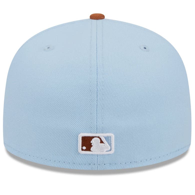 Shop New Era Light Blue/brown Detroit Tigers Spring Color Basic Two-tone 59fifty Fitted Hat